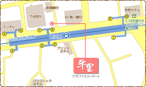 牛里ガーデンへの地図